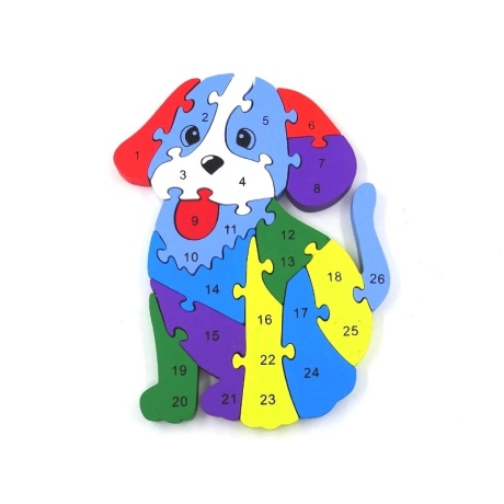 Pusle puidust klotsidest Koer 