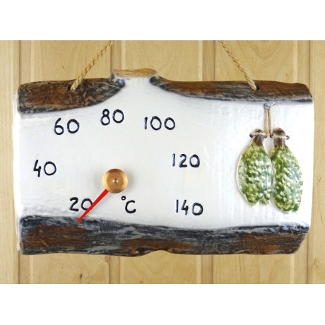 Sauna termomeeter keraamikast saunavihaga 28x18cm