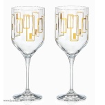 VEINIKLAASID Umma 400 ml  Art Deco kuldne 6tk